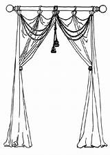 Curtain Drawing Curtains Getdrawings Stage sketch template