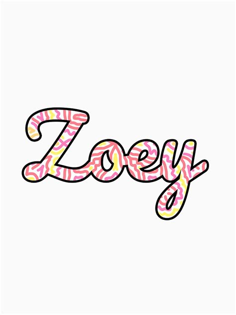 zoey handwritten name t shirt for sale by inknames redbubble zoey