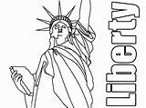 Statue Liberty Coloring Pages Drawing Outline Torch York Color Printable Book Cliparts Kindergarten Monument National Clipart Getcolorings Paintingvalley Library Kids sketch template