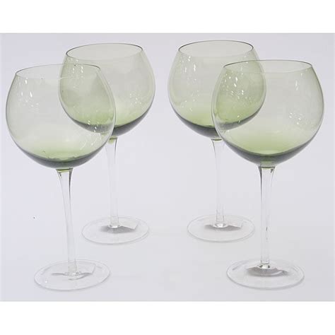 certified international olive green 28 oz red wine glasses set of 8