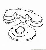 Telephone Coloring Pages Old Vintage Electronic Electronics Technology Color Coloringpages101 Printable Source sketch template