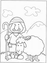 Shepherd Pastor Shepherds Berger Getcolorings Parabole sketch template