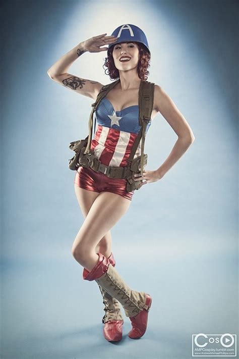 cosplay this femme captain america is pin up perfection
