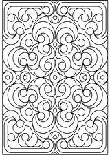 Pages Coloring Geometric Colouring Stained Glass Print Deco Flowers Printable Color Pattern Patterns Kids Hubpages Mosaic Adults Designs Adult Mandala sketch template