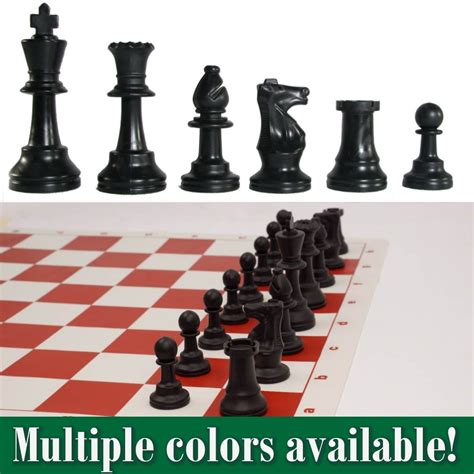 weighted professional tournament chess set  silicone board