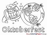 Coloring Pages Oktoberfest Fish Children Sheet Title sketch template