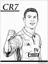 Ronaldo Cristiano Pages Coloring Soccer Printable Color Print Players Online Sketch sketch template