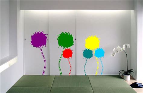 Dr Seuss Color Tuft Truffula Tree Vinyl Wall Decals For Maddoxs Room