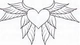 Heart Tattoo Wings Tattoos Designs Meaning sketch template