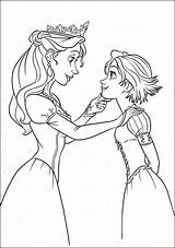 Coloring Rapunzel Pages Tangled Princess Disney Colouring Printable Adult Kids Mom Print sketch template