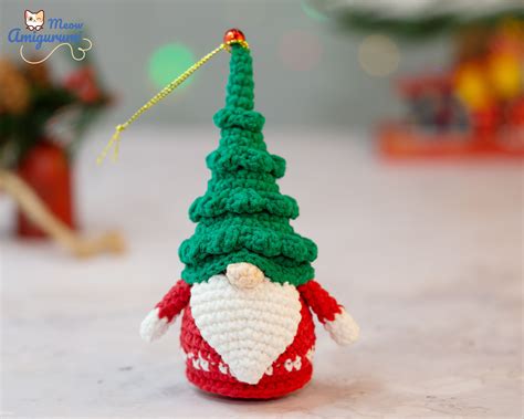 christmas mini gnome crochet pattern  set  crochet gnome etsy