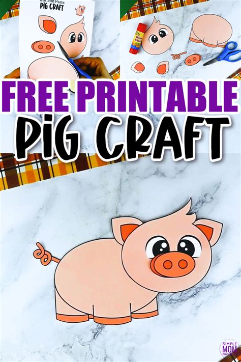 printable pig craft template simple mom project