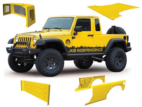 mopar jk  pickup conversion kit    jeep wrangler unlimited jk