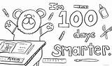 100 Coloring Days School 100th Pages Sheets Smarter Printable Printables Color Worksheets Last Davemelillo Sheet Exclusive Clipart Celebration Clip Kids sketch template