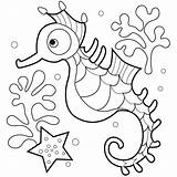 Seahorse Coloring Pages Printable Print sketch template