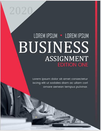 assignment  page design templates  ms word ms word cover page