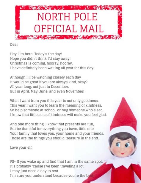 printable elf arrival letter printable world holiday