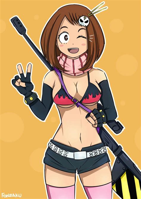 ochako uraraka dressed as yoko littner my hero academia