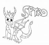 Spyro Coloring sketch template