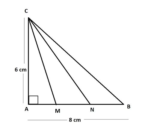 In The Right Triangle Abc Leg Ac 6 Cm And Leg Bc 8 Cm