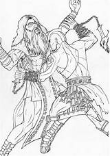 Kratos Zeus sketch template