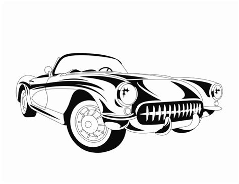 Classic Car Line Drawings At Explore Collection Of