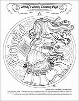 Coloring Pages Pagan Wiccan Brigid Goddess Imbolc Adults Printable Book Color Printables Goddesses Copyright Colouring Birth Gods Doula Unassisted Getcolorings sketch template