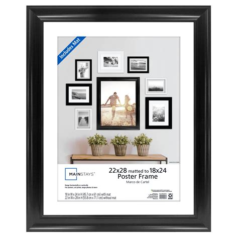 mainstays    matted     wide poster wall frame black walmartcom