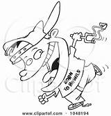 Slingshot Boy Cartoon Carrying Outline Toonaday Illustration Royalty Rf Clip 2021 sketch template