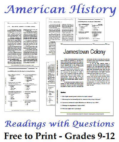 printable  history worksheets