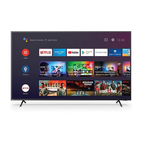 deals  philips  inches  uhd led android smart tv put black  model