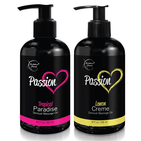 Brookethorne Naturals Passion Sensual Massage Oil For Couples Set Of