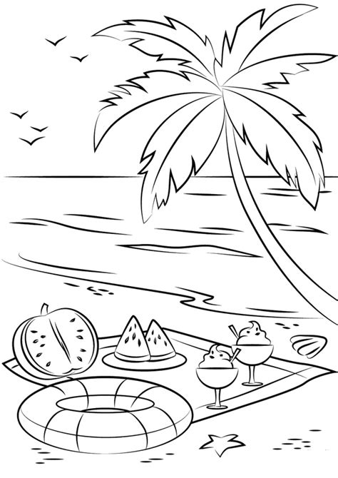 picnic table coloring pages