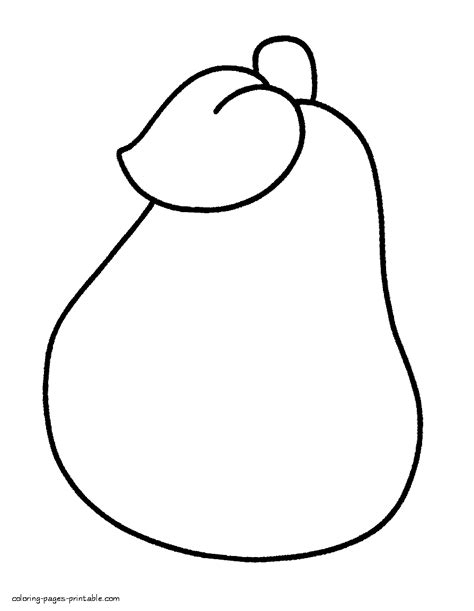 easy coloring pages  toddlers pear coloring pages printablecom
