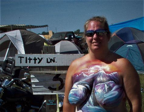 Bbw Big Painted Tits Naked At A Biker Rally August 2017 Voyeur Web