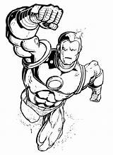 Coloring Pages Superhero Marvel Squad Library Clipart Iron Man sketch template