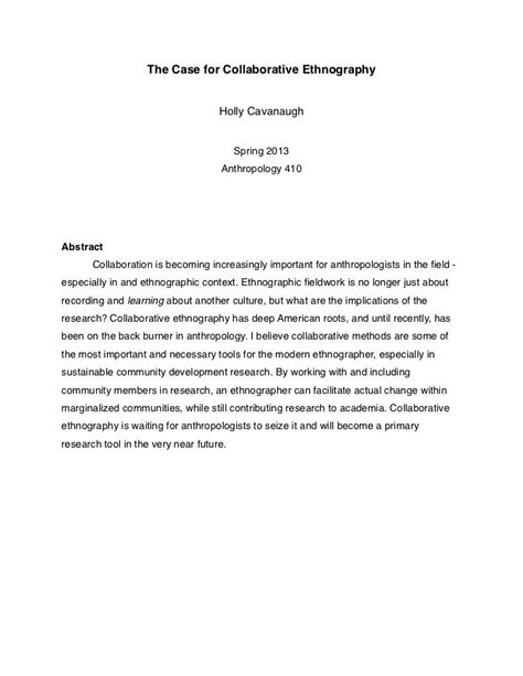 case  collaborative ethnography