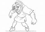 Notre Dame Hunchback Quasimodo Draw Drawing Step Tutorials Cartoon Drawingtutorials101 sketch template