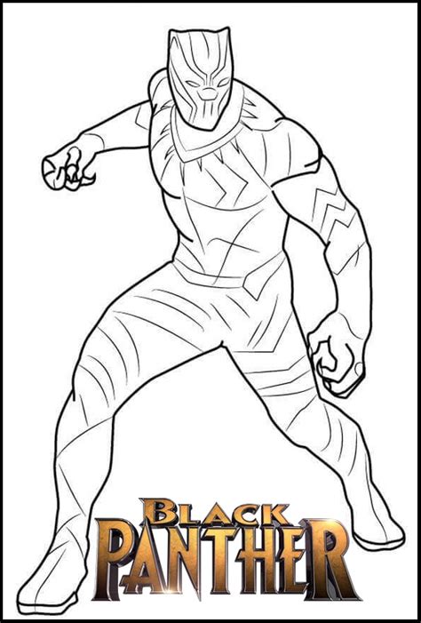 printable black panther coloring pages  printable templates