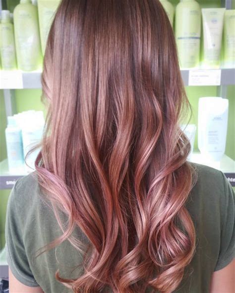 This Dreamy Shade Of Rose Gold Hair Color Plus Soft Flowy Curls Make A