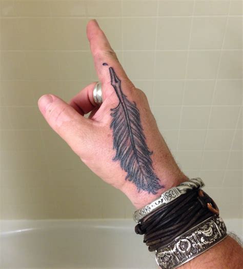 Cool Feather Pen Hand Tattoo Tattoomagz › Tattoo Designs Ink