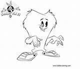 Gossamer Tunes Looney Coloring Pages Kids Printable Color sketch template