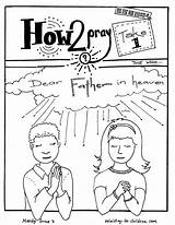 Children Ministry Prayer Lesson Lord Kids School Sunday Coloring Pages Lessons Bible sketch template