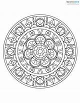 Stress Coloring Relief Pages Adult Mandala Management sketch template