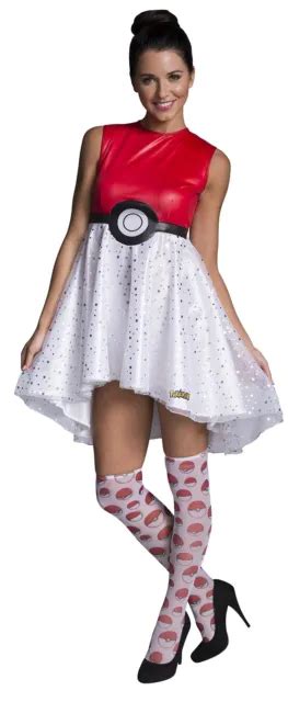 Rubie S Women S Pokemon Pokeball Costume Red White Large 44 73