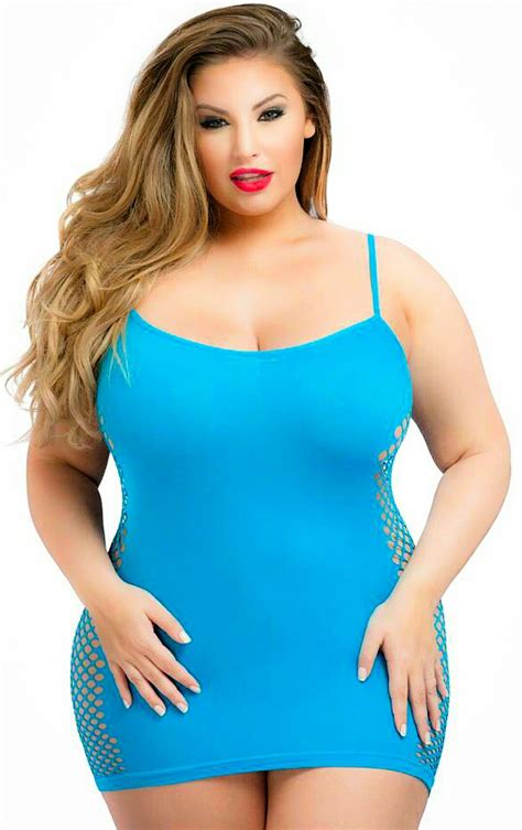 Ashley Alexiss Turquoise Mini Dress Plus Size Curvy Models