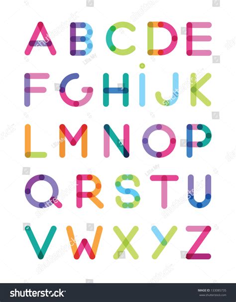 color alphabet stock vector illustration  shutterstock