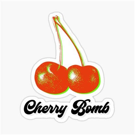 cherry bomb sticker  marlimade redbubble