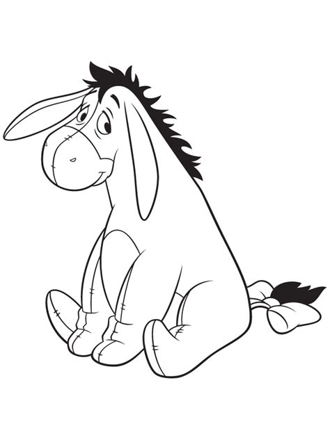 eeyore smiling coloring page disney coloring pages coloring pictures