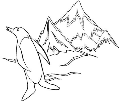 arctic animals penguin  iceberg coloring page kids play color